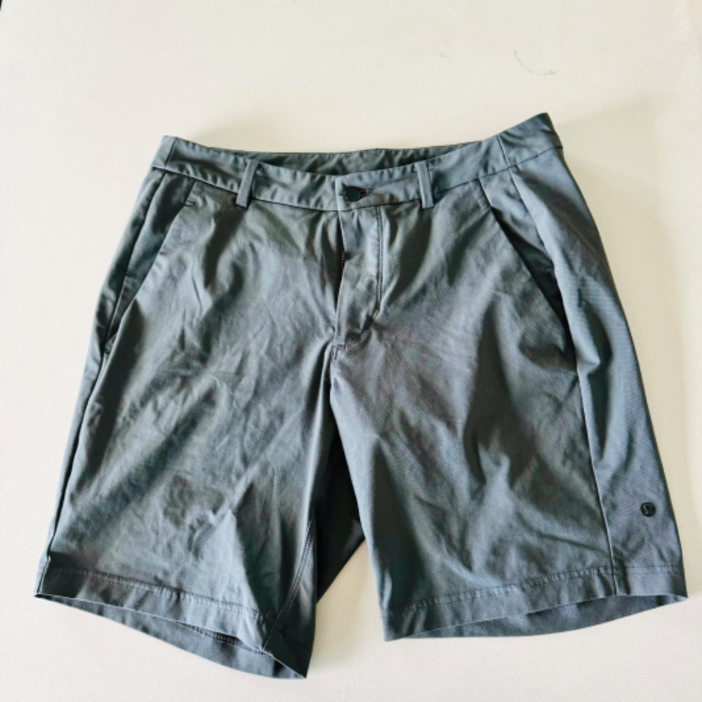 MENS LULULEMON Dark Grey Charcoal ABC Classic Fit Athleisure Casual Shorts 32